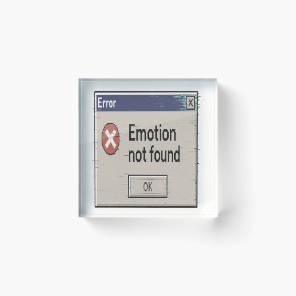 Item preview, Glitched Error Window: Emotion Not Found designed and sold by Mental Geometry.