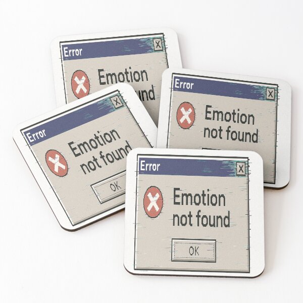 Item preview, Glitched Error Window: Emotion Not Found designed and sold by Mental Geometry.