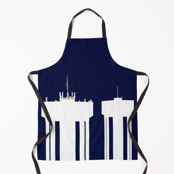 Item preview, Steel Town Water Towers, Corby, Northamptonshire, UK - White-Dark Blue designed and sold by Kate Anderson Art.