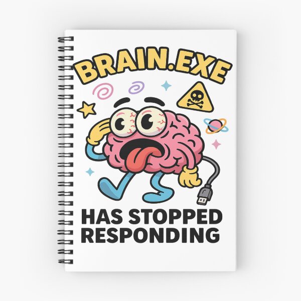 Item preview, Brain.exe Has Stopped Responding – Funny Glitched Brain Cartoon Design designed and sold by Art-Tacos.