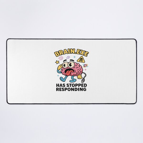 Item preview, Brain.exe Has Stopped Responding – Funny Glitched Brain Cartoon Design designed and sold by Art-Tacos.