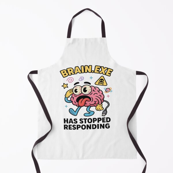 Item preview, Brain.exe Has Stopped Responding – Funny Glitched Brain Cartoon Design designed and sold by Art-Tacos.
