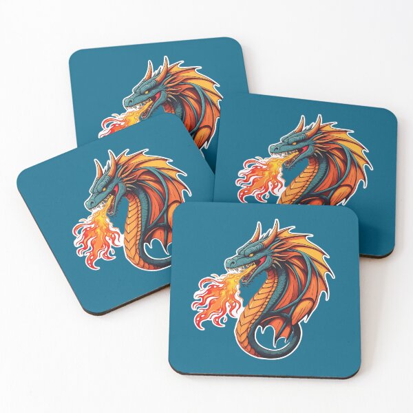 Item preview, Flaming Serpent Dragon Design  designed and sold by PrintBreeze.