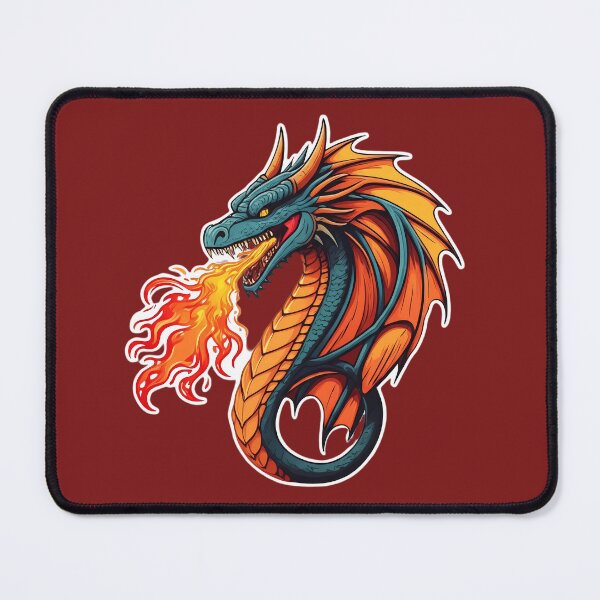 Item preview, Flaming Serpent Dragon Design designed and sold by PrintBreeze.