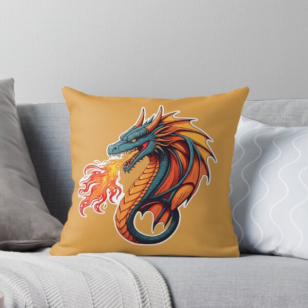 Item preview, Flaming Serpent Dragon Design designed and sold by PrintBreeze.