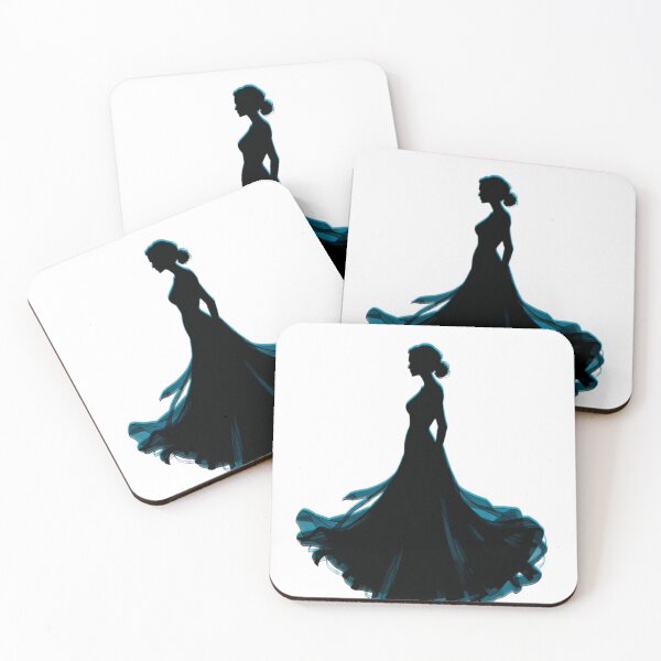 Item preview, a silhouette of a woman in a long dress designed and sold by B.P.Fashion.