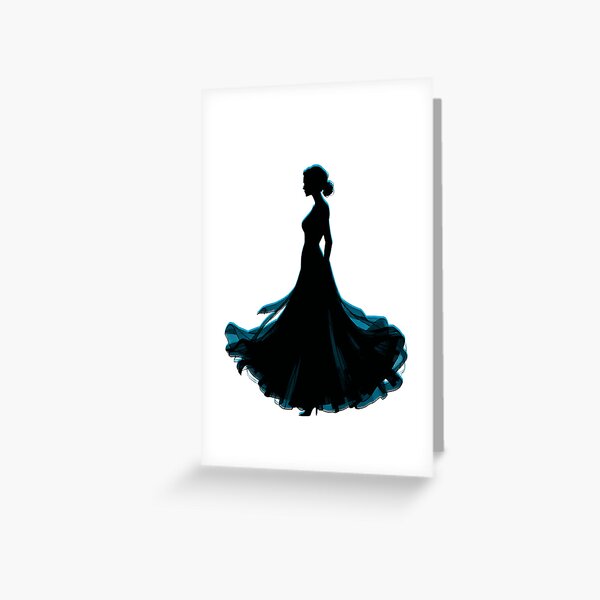 Item preview, a silhouette of a woman in a long dress designed and sold by B.P.Fashion.