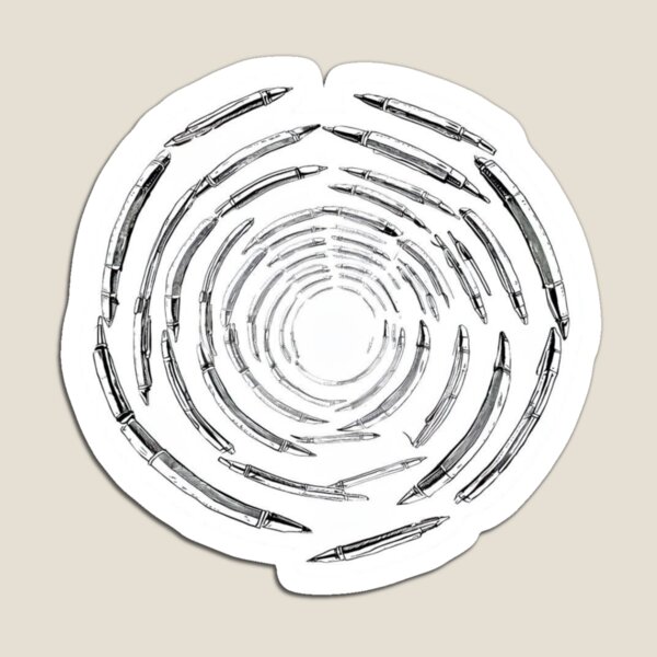 Item preview, Pens Anxiety Repeat – Academic Spiral Sticker designed and sold by Imaginarium of Chaos falcon88 .