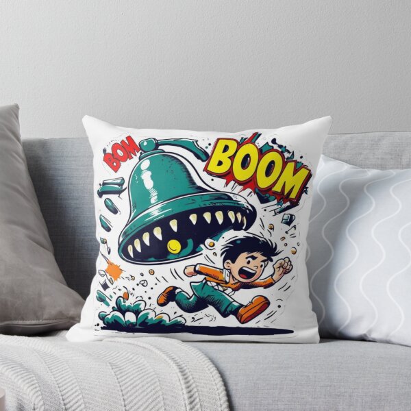Item preview, Escape the Bell – Cartoon Chaos Sticker designed and sold by Imaginarium of Chaos falcon88 .
