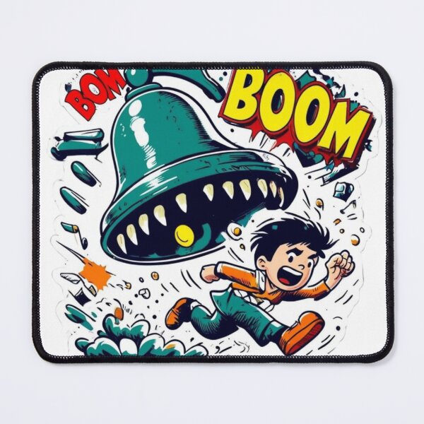 Item preview, Escape the Bell – Cartoon Chaos Sticker designed and sold by Imaginarium of Chaos falcon88 .
