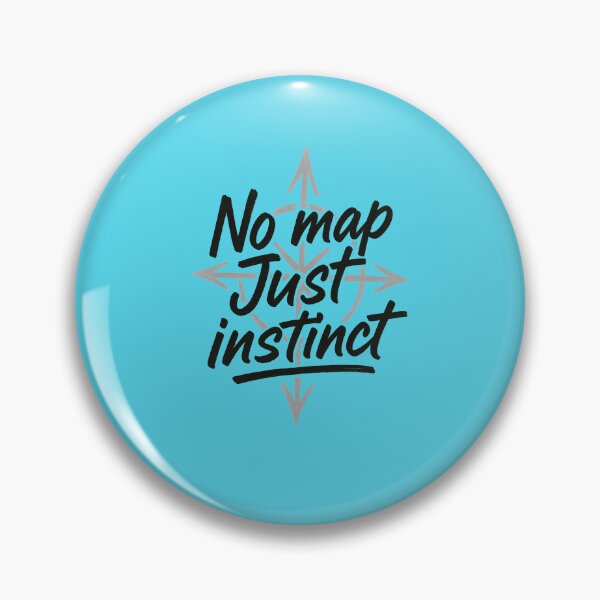 Item preview, No Map Just Instinct – Wanderlust Compass Adventure Quote Design designed and sold by MarCinu Art.