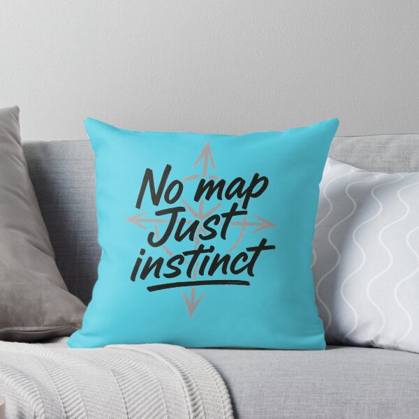 Item preview, No Map Just Instinct – Wanderlust Compass Adventure Quote Design designed and sold by MarCinu Art.