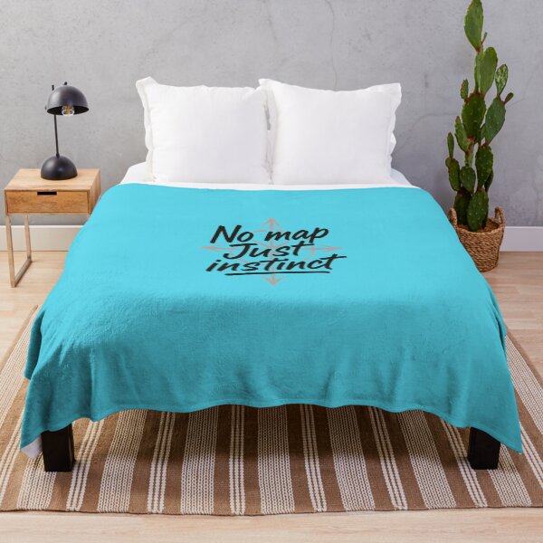 Item preview, No Map Just Instinct – Wanderlust Compass Adventure Quote Design designed and sold by MarCinu Art.