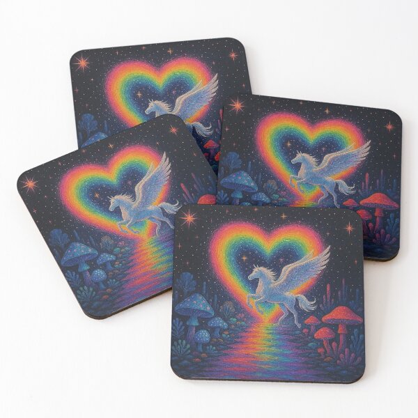 Item preview, Enchanted Pegasus Rainbow Ascent designed and sold by zzz888.