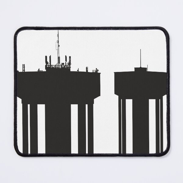 Item preview, Steel Town Water Towers, Corby, Northamptonshire, UK - Black designed and sold by Kate Anderson Art.