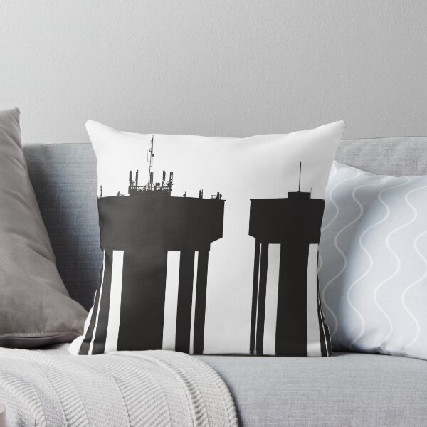 Item preview, Steel Town Water Towers, Corby, Northamptonshire, UK - Black designed and sold by Kate Anderson Art.