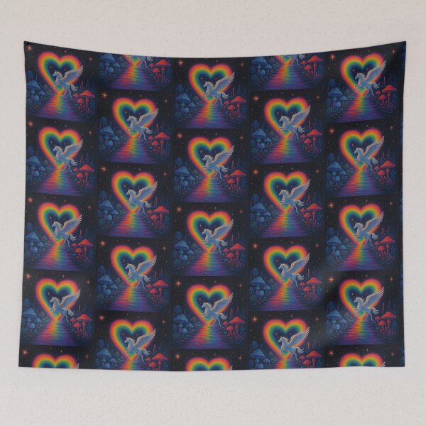 Item preview, Enchanted Pegasus Rainbow Ascent designed and sold by zzz888.