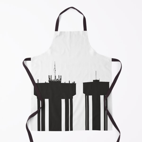 Item preview, Steel Town Water Towers, Corby, Northamptonshire, UK - Black designed and sold by Kate Anderson Art.