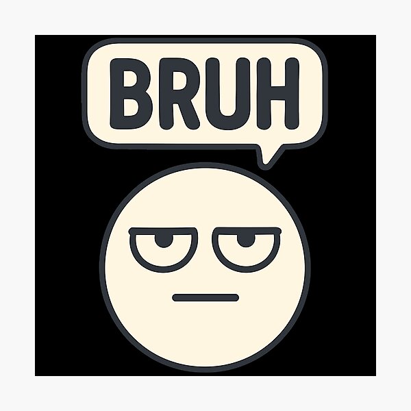 Item preview, Impresión gráfica unisex de emoji de Bruh divertido designed and sold by ThreadQuirk.