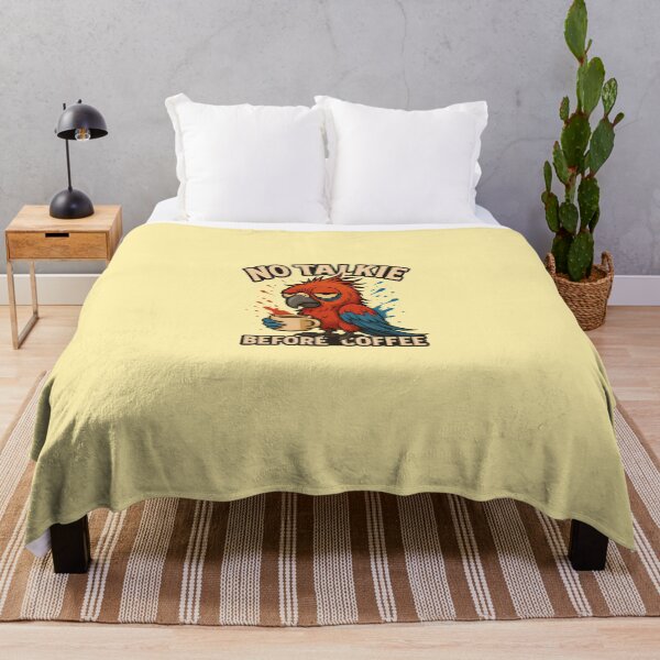Item preview, No Talkie Before Coffee – Grumpy Parrot Caffeine Lover Design designed and sold by MarCinu Art.