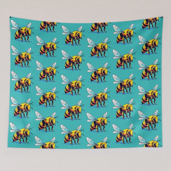 Item preview, Bold Neon Bee – Colorful Insect Pop Art Illustration designed and sold by BuzzyRush.