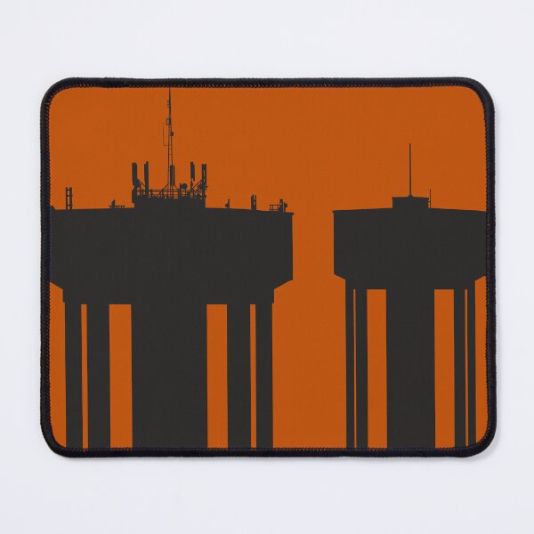 Item preview, Steel Town Water Towers, Corby, Northamptonshire, UK - Black-Orange designed and sold by Kate Anderson Art.