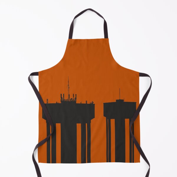 Item preview, Steel Town Water Towers, Corby, Northamptonshire, UK - Black-Orange designed and sold by Kate Anderson Art.