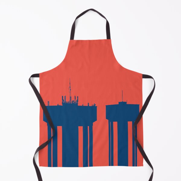 Item preview, Steel Town Water Towers, Corby, Northamptonshire, UK - Blue-Pink designed and sold by Kate Anderson Art.