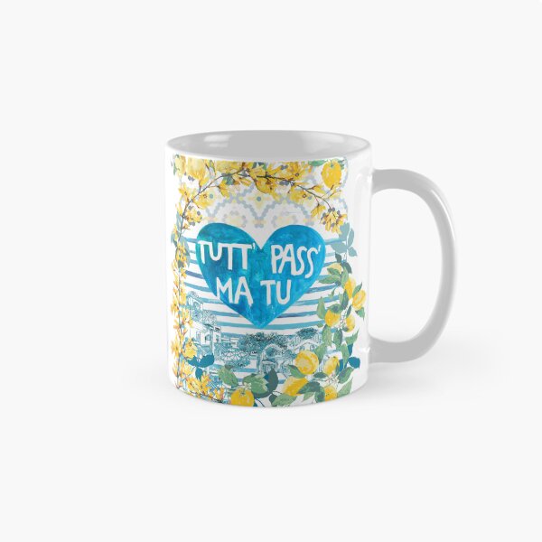 Item preview, Amalfi lemons Italian love quote TUTTO PASSA MA TU Napoli amore frase Naples napoletano designed and sold by Katarina Roccella.