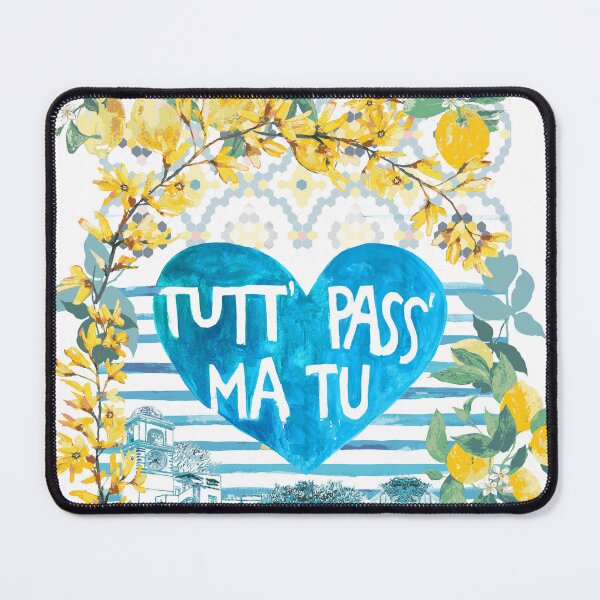 Item preview, Amalfi lemons Italian love quote TUTTO PASSA MA TU Napoli amore frase Naples napoletano designed and sold by Katarina Roccella.