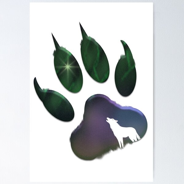 Artikelvorschau, Weiße Wolfspfote entworfen und verkauft von NaitoGraphisme.