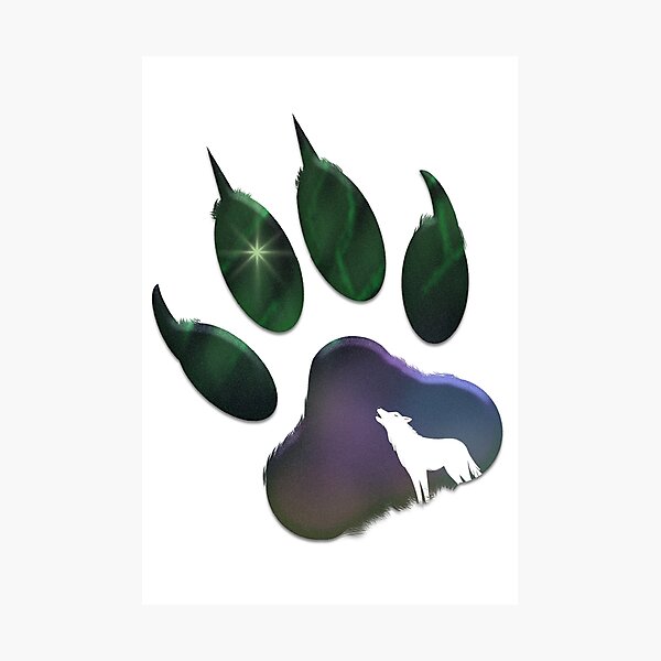Artikelvorschau, Weiße Wolfspfote entworfen und verkauft von NaitoGraphisme.