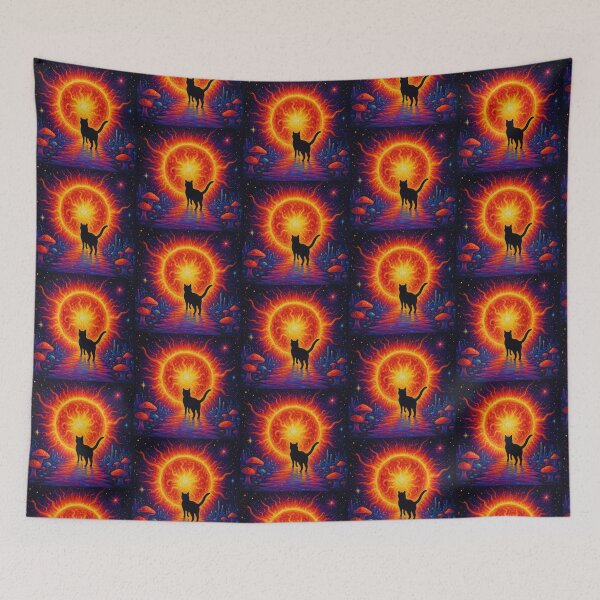 Item preview, Cosmic Cat's Fiery Sun Journey designed and sold by zzz888.