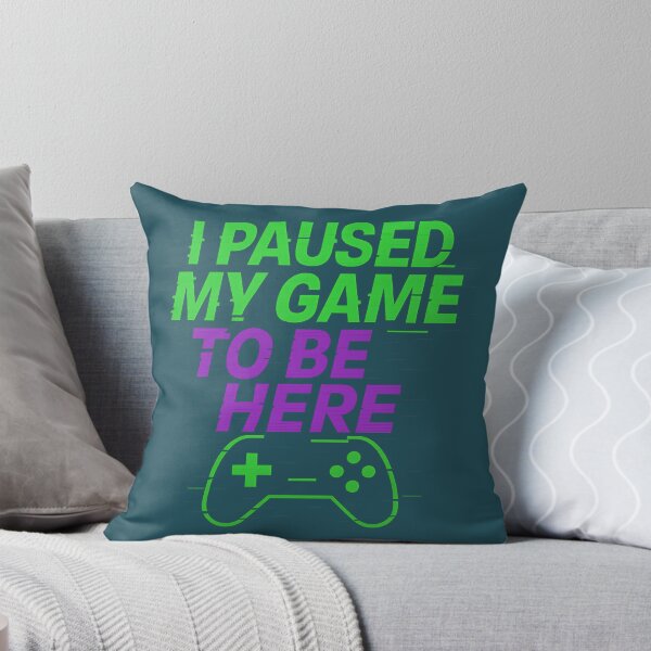 Item preview, I Paused My Game To Be Here – Neon Gamer Quote Controller Design designed and sold by MarCinu Art.