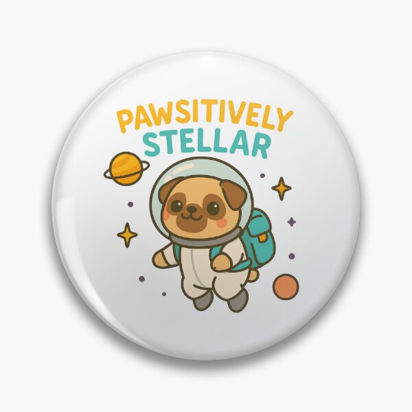 Item preview, Adorable Astronaut Pug Design designed and sold by ThreadQuirk.