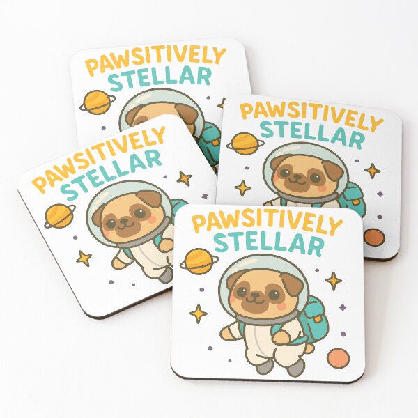 Item preview, Adorable Astronaut Pug Design designed and sold by ThreadQuirk.