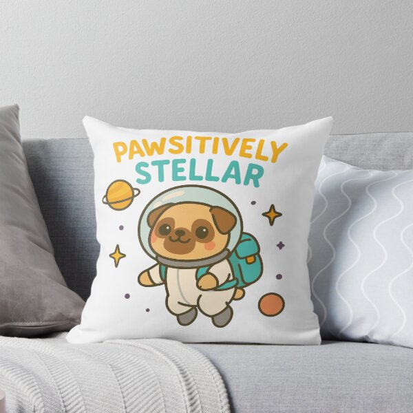 Item preview, Adorable Astronaut Pug Design designed and sold by ThreadQuirk.