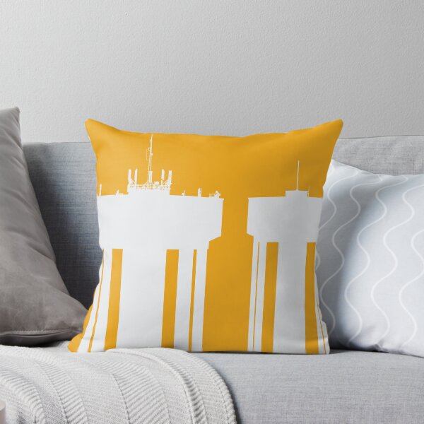 Item preview, Steel Town Water Towers, Corby, Northamptonshire, UK - White-Yellow designed and sold by Kate Anderson Art.