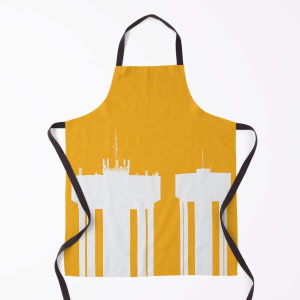 Item preview, Steel Town Water Towers, Corby, Northamptonshire, UK - White-Yellow designed and sold by Kate Anderson Art.