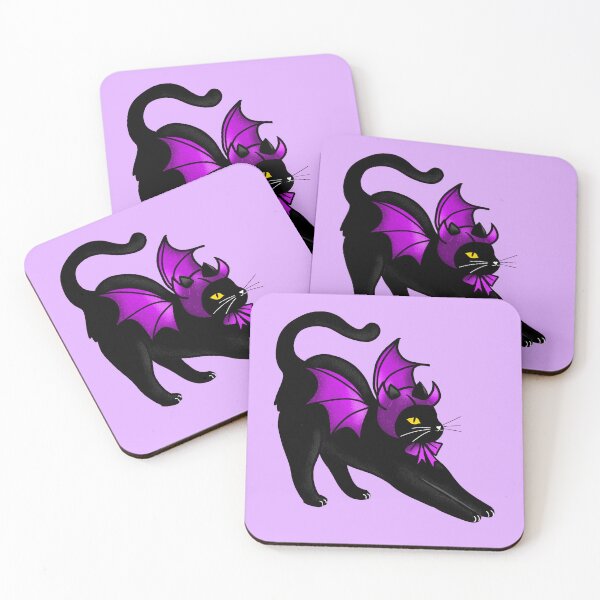 Item preview, Bat Cat - black cat with wings cute halloween designed and sold by BeebooDesign.