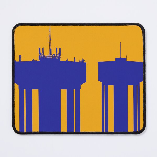 Item preview, Steel Town Water Towers, Corby, Northamptonshire, UK - Blue-Yellow designed and sold by Kate Anderson Art.