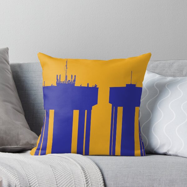 Item preview, Steel Town Water Towers, Corby, Northamptonshire, UK - Blue-Yellow designed and sold by Kate Anderson Art.
