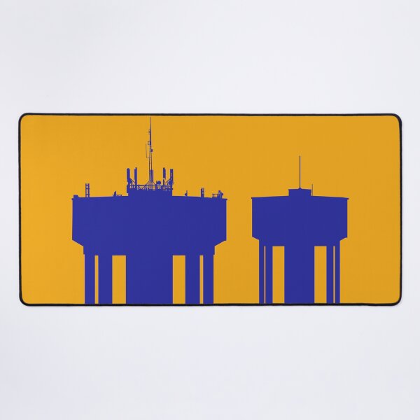 Item preview, Steel Town Water Towers, Corby, Northamptonshire, UK - Blue-Yellow designed and sold by Kate Anderson Art.