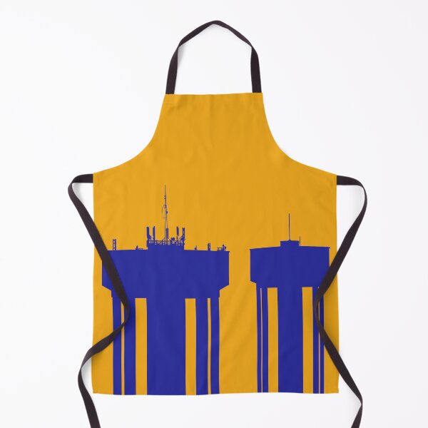 Item preview, Steel Town Water Towers, Corby, Northamptonshire, UK - Blue-Yellow designed and sold by Kate Anderson Art.