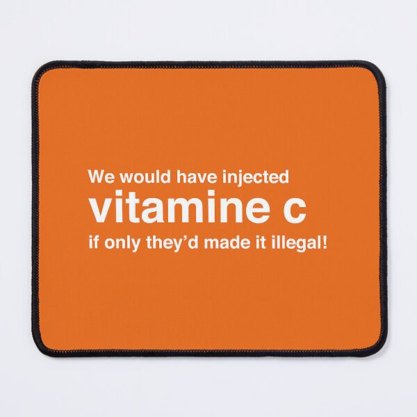Item preview, We Would Have Injected Vitamin C – Trainspotting Quote – Bold Minimalist Text Design - Orange Frame designed and sold by NiceHatHarry.