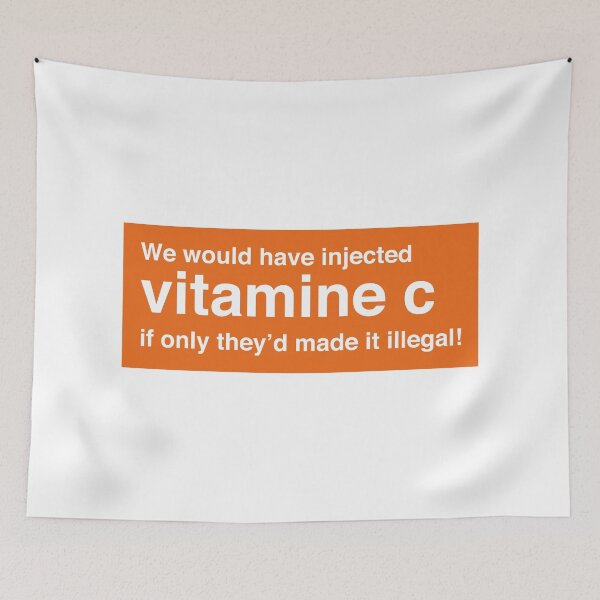 Item preview, We Would Have Injected Vitamin C – Trainspotting Quote – Bold Minimalist Text Design - Orange Frame designed and sold by NiceHatHarry.