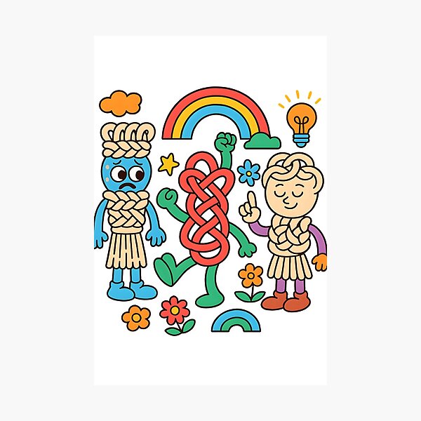 Item preview, Whimsical Macrame Knots: Your Quirky Friends designed and sold by shockSpot.