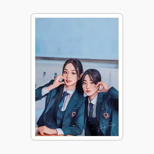Item preview, Hyeri & Subin – Friendly Rivalry (Cute Sapphic) designed and sold by Sapphic Talk Art.