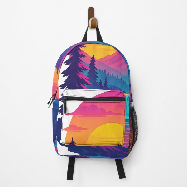 Item preview, Vaporwave Sunset Over Yoho National Park designed and sold by shockSpot.