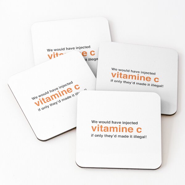 Item preview, We Would Have Injected Vitamin C – Trainspotting Quote – Bold Minimalist Black Text Design designed and sold by NiceHatHarry.